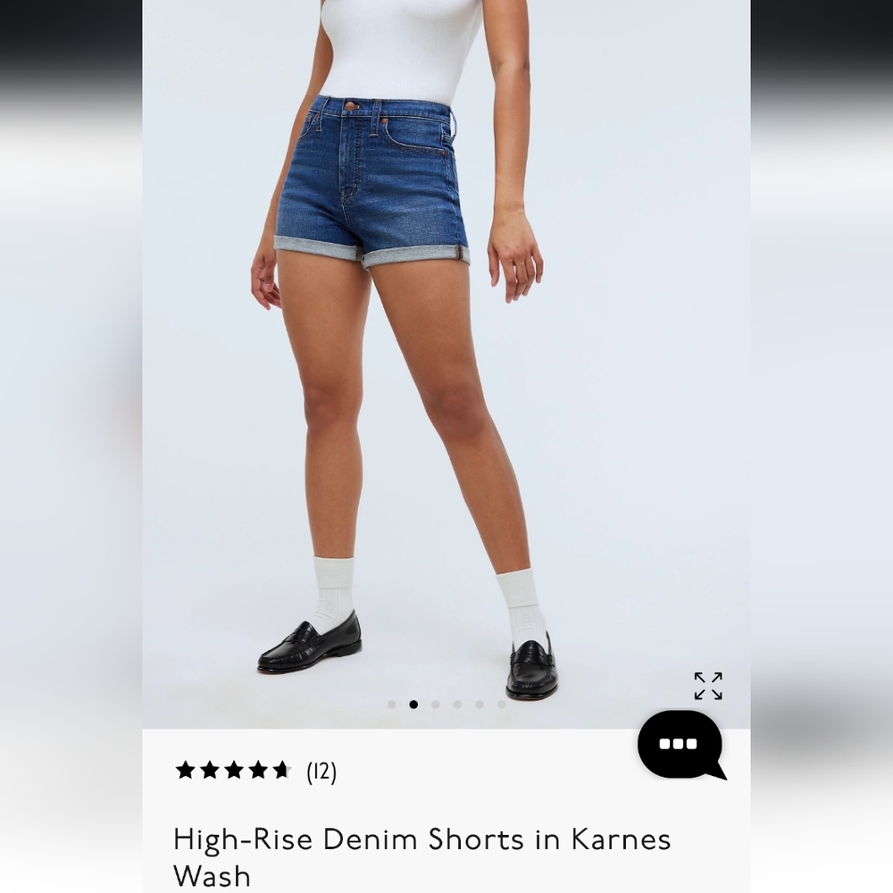 madewell high rise denim shorts - Picture 8 of 9